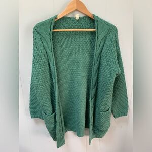 Wishlist Small Medium Green Knit Cardigan